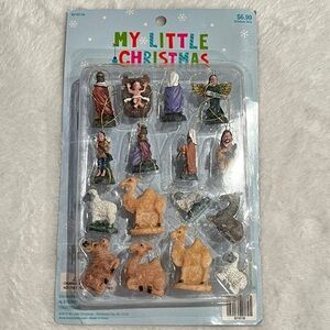 My Little Christmas Miniature Nativity Set Themed Ornaments - 16 Count